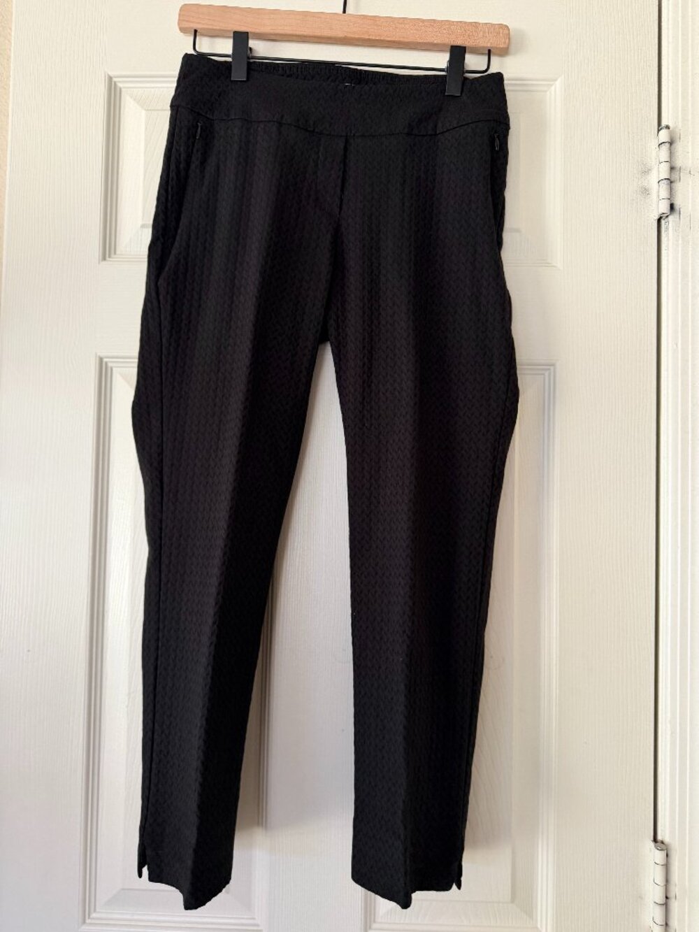 Petite Margaret M Slimming Jacquard Pants SP Black Textured